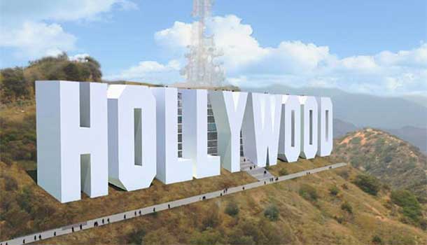 O letreiro de Hollywood em Los Angeles